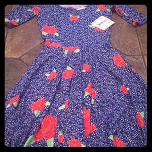 LIMITED EDITION XXS Nicole Royal Blue w/Red Roses!